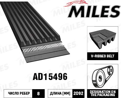 Miles AD15496 - Пистов ремък vvparts.bg