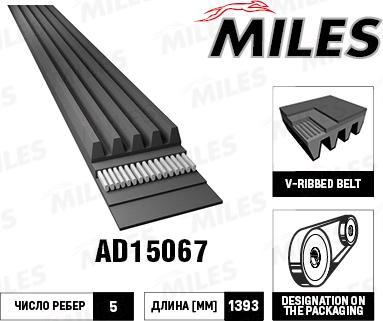 Miles AD15067 - Пистов ремък vvparts.bg