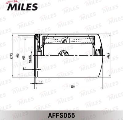 Miles AFFS055 - Горивен филтър vvparts.bg