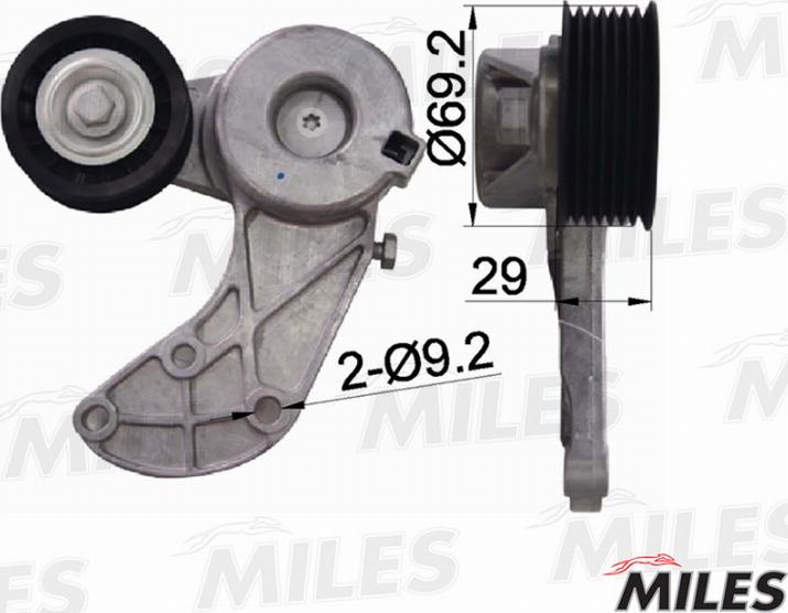 Miles AG00035 - Ремъчен обтегач, пистов ремък vvparts.bg