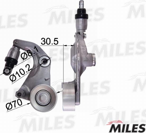 Miles AG00031 - Ремъчен обтегач, пистов ремък vvparts.bg