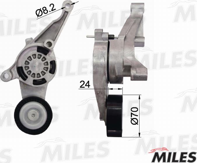 Miles AG00029 - Ремъчен обтегач, пистов ремък vvparts.bg