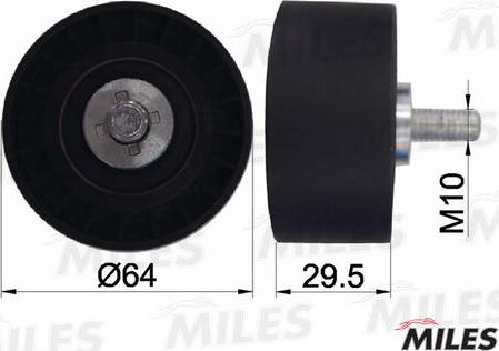 Miles AG02002 - Паразитна / водеща ролка, зъбен ремък vvparts.bg