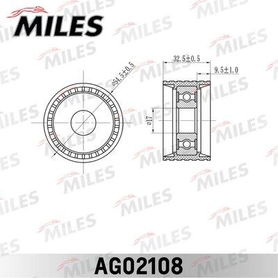 Miles AG02108 - Паразитна / водеща ролка, зъбен ремък vvparts.bg