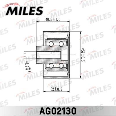 Miles AG02130 - Паразитна / водеща ролка, зъбен ремък vvparts.bg