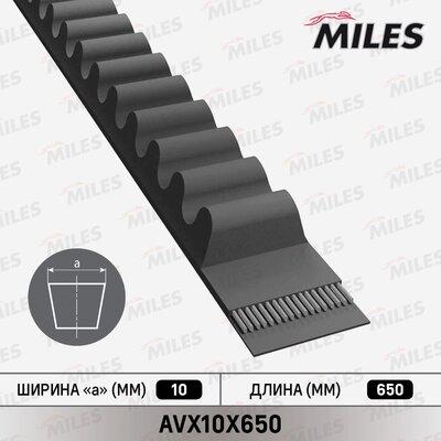 Miles AVX10X650 - Трапецовиден ремък vvparts.bg