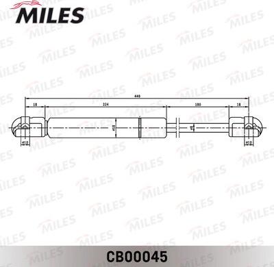 Miles CB00045 - Газов амортисьор, багажно / товарно пространство vvparts.bg