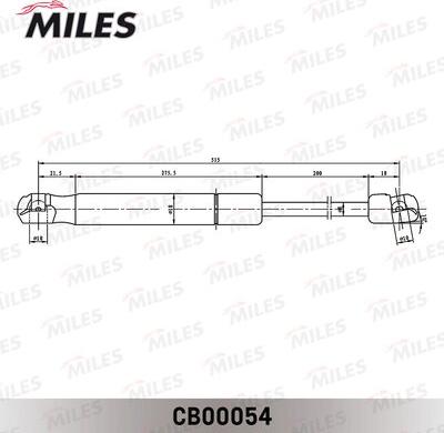 Miles CB00054 - Газов амортисьор, багажно / товарно пространство vvparts.bg