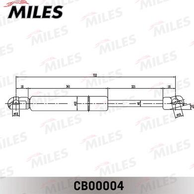 Miles CB00004 - Газов амортисьор, капак на двигателя vvparts.bg