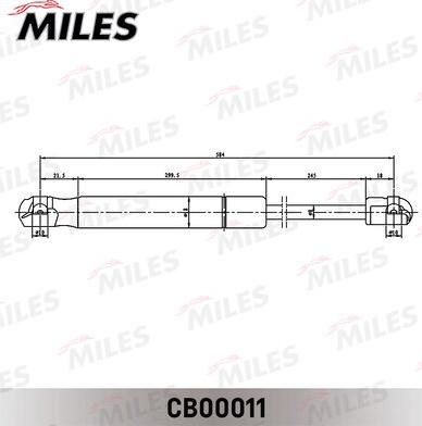 Miles CB00011 - Газов амортисьор, багажно / товарно пространство vvparts.bg