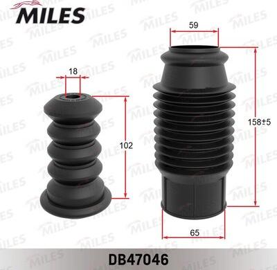 Miles DB47046 - Ударен тампон, окачване (ресьори) vvparts.bg