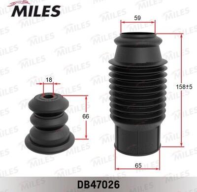 Miles DB47026 - Прахозащитен комплект, амортисьор vvparts.bg