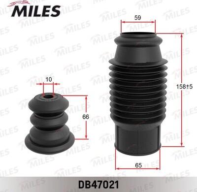 Miles DB47021 - Прахозащитен комплект, амортисьор vvparts.bg