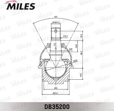 Miles DB35200 - Шарнири vvparts.bg