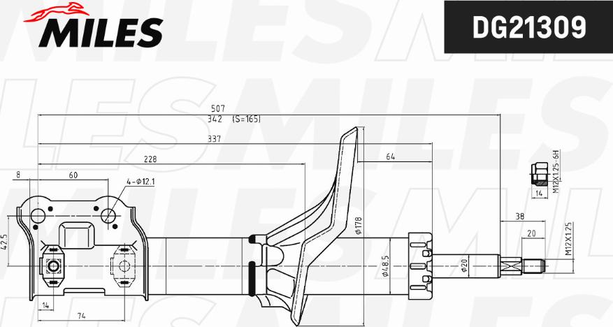 Miles DG21309 - Амортисьор vvparts.bg