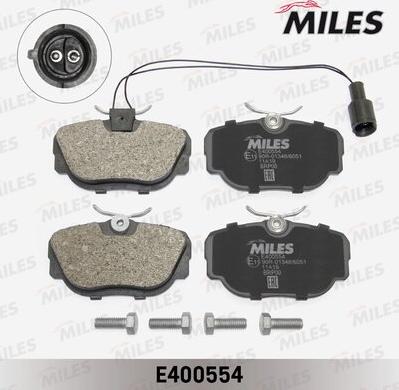 Miles E400554 - Комплект спирачно феродо, дискови спирачки vvparts.bg