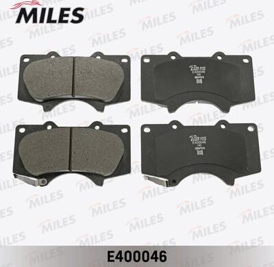 Miles E400046 - Комплект спирачно феродо, дискови спирачки vvparts.bg