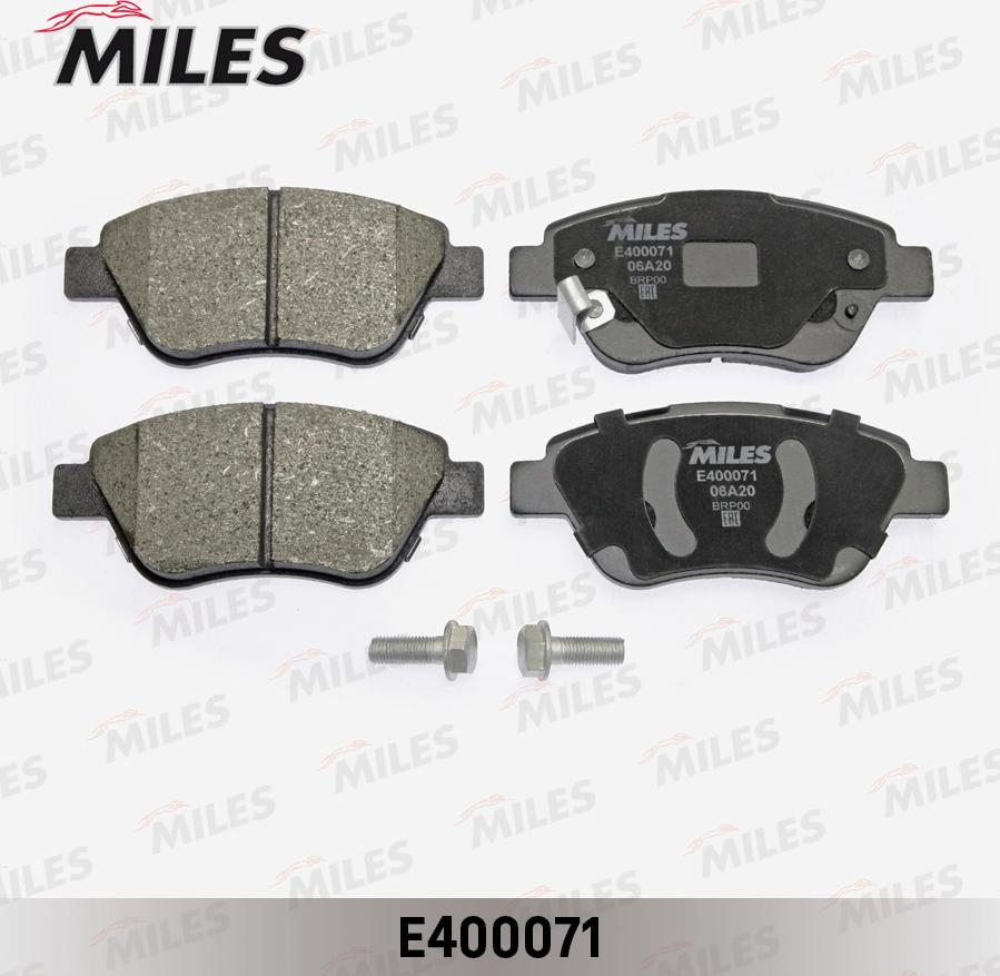 Miles E400071 - Комплект спирачно феродо, дискови спирачки vvparts.bg