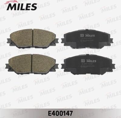Miles E400147 - Комплект спирачно феродо, дискови спирачки vvparts.bg