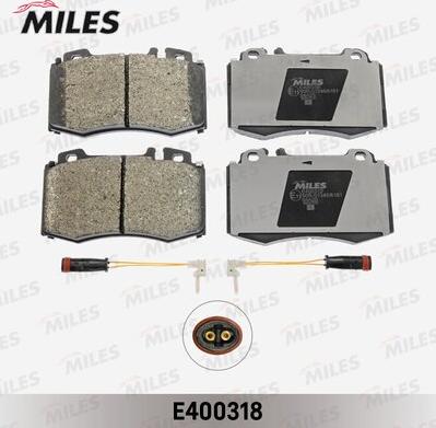 Miles E400318 - Комплект спирачно феродо, дискови спирачки vvparts.bg
