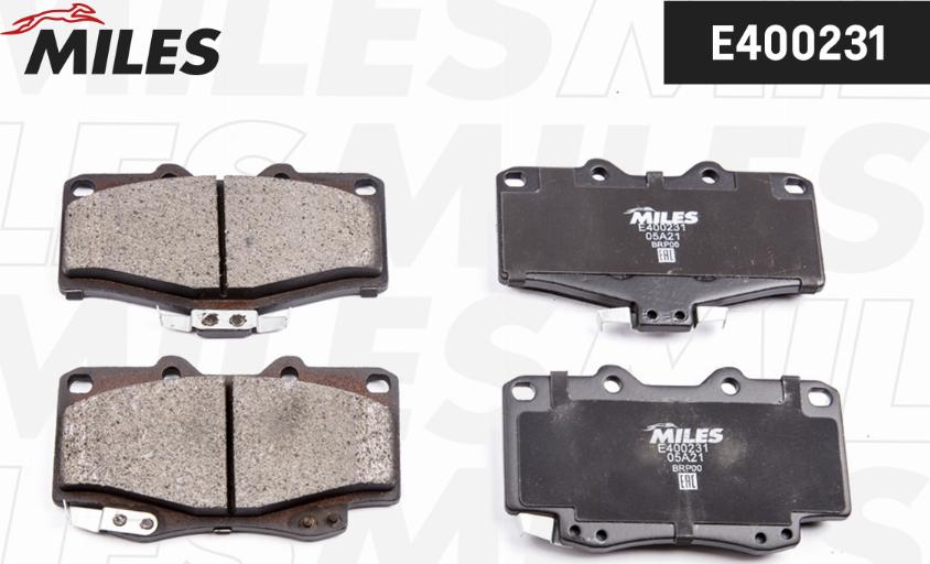 Miles E400231 - Комплект спирачно феродо, дискови спирачки vvparts.bg