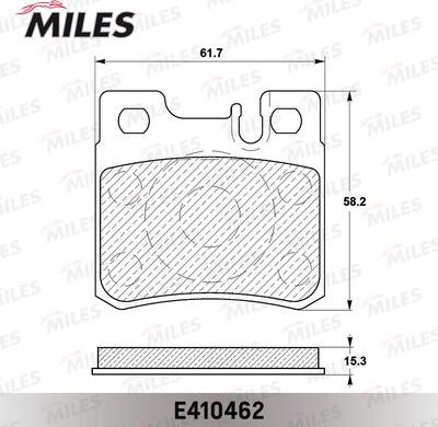 Miles E410462 - Комплект спирачно феродо, дискови спирачки vvparts.bg