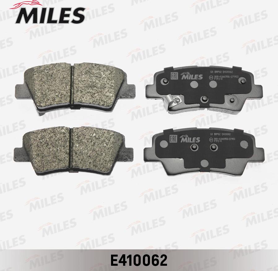 Miles E410062 - Комплект спирачно феродо, дискови спирачки vvparts.bg