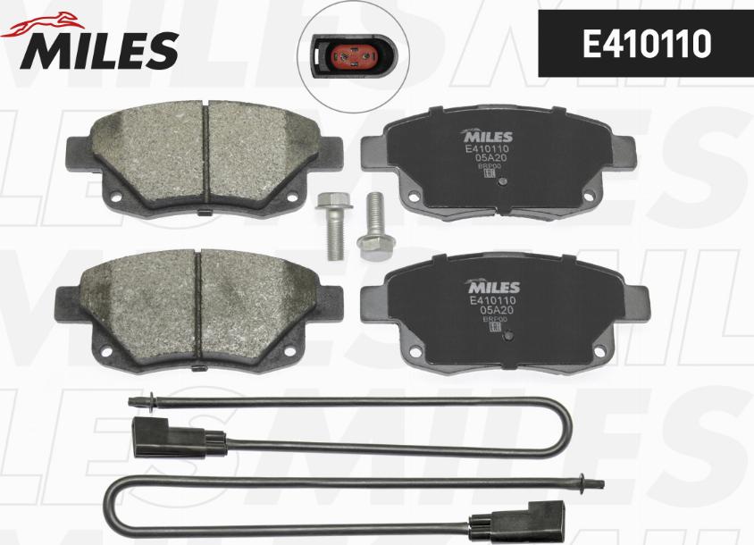 Miles E410110 - Комплект спирачно феродо, дискови спирачки vvparts.bg