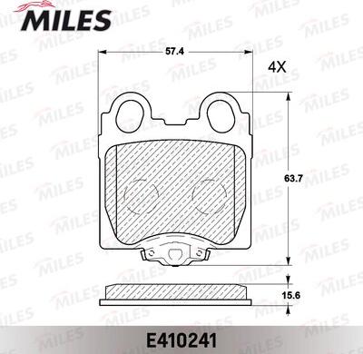 Miles E410241 - Комплект спирачно феродо, дискови спирачки vvparts.bg