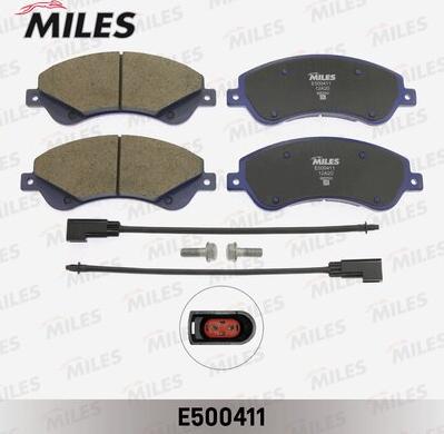 Miles E500411 - Комплект спирачно феродо, дискови спирачки vvparts.bg