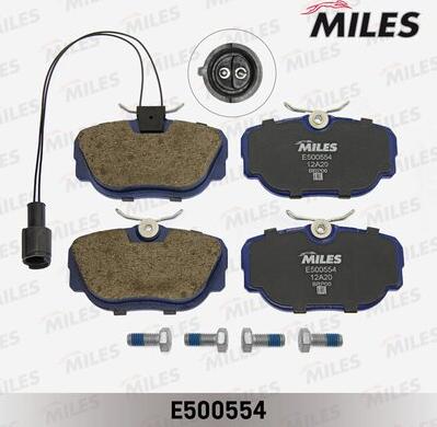 Miles E500554 - Комплект спирачно феродо, дискови спирачки vvparts.bg
