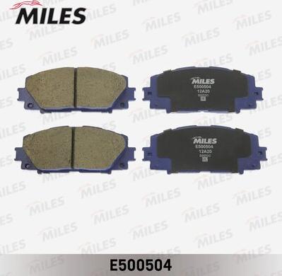 Miles E500504 - Комплект спирачно феродо, дискови спирачки vvparts.bg