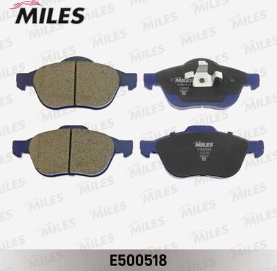 Miles E500518 - Комплект спирачно феродо, дискови спирачки vvparts.bg