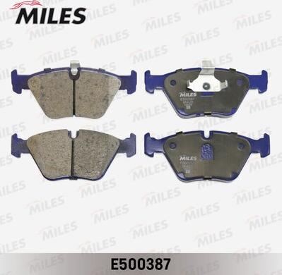 Miles E500387 - Комплект спирачно феродо, дискови спирачки vvparts.bg