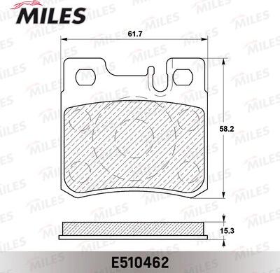 Miles E510462 - Комплект спирачно феродо, дискови спирачки vvparts.bg