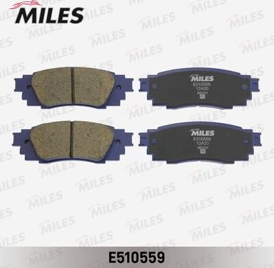 Miles E510559 - Комплект спирачно феродо, дискови спирачки vvparts.bg