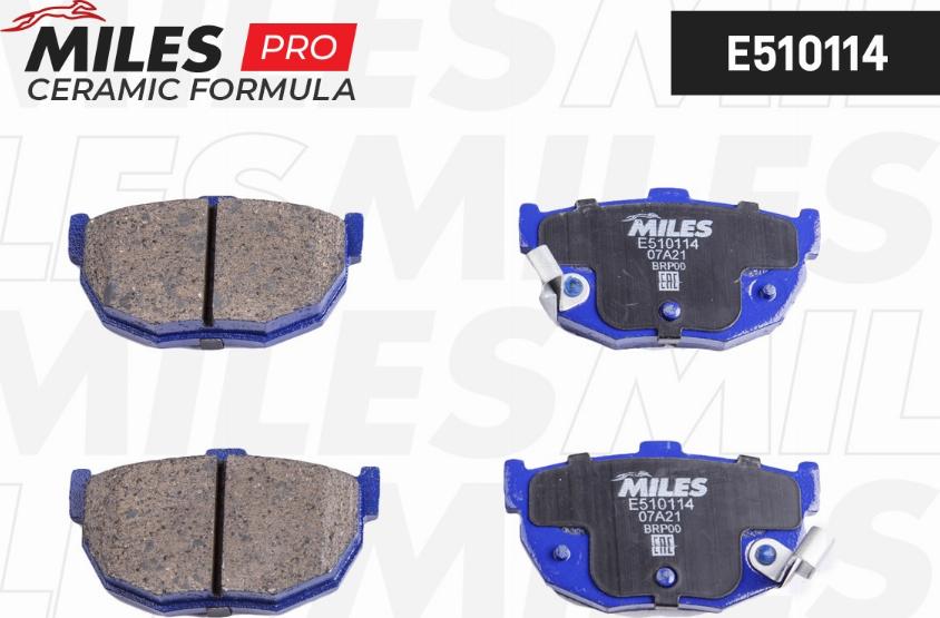 Miles E510114 - Комплект спирачно феродо, дискови спирачки vvparts.bg