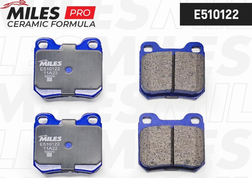 Miles E510122 - Комплект спирачно феродо, дискови спирачки vvparts.bg