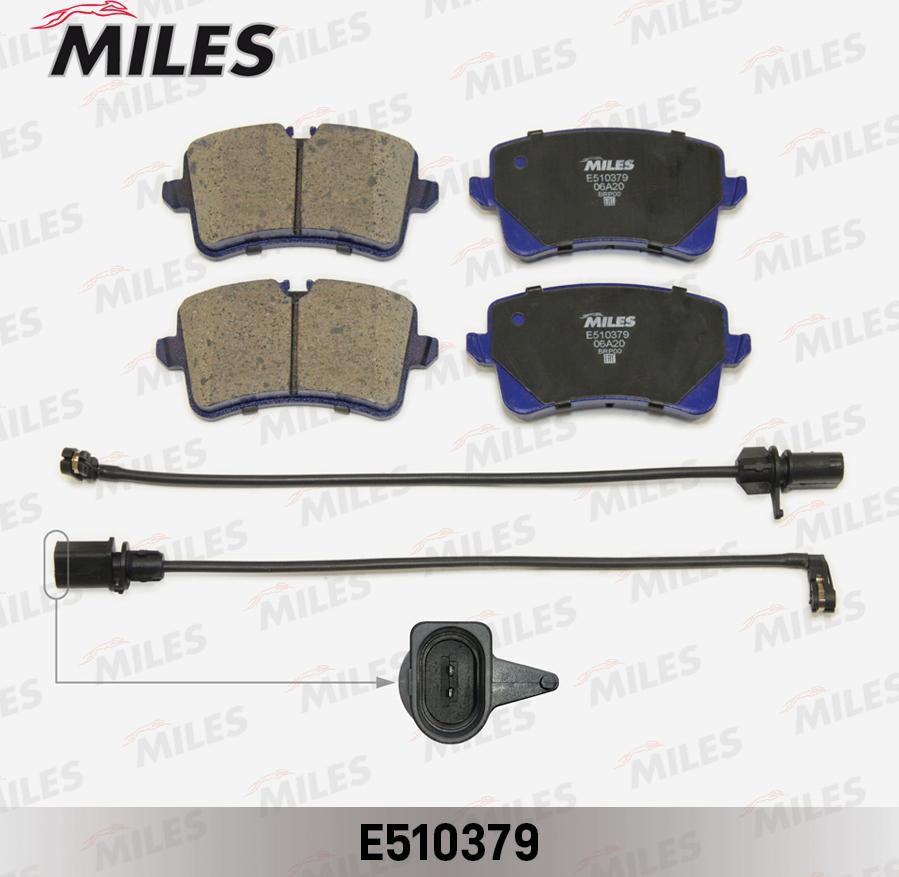 Miles E510379 - Комплект спирачно феродо, дискови спирачки vvparts.bg