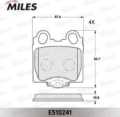 Miles E510241 - Комплект спирачно феродо, дискови спирачки vvparts.bg