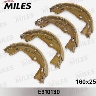 Miles E310130 - Комплект спирачна челюст, ръчна спирачка vvparts.bg