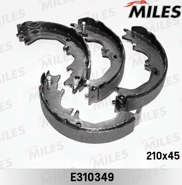 Miles E310349 - Комплект спирачна челюст, ръчна спирачка vvparts.bg