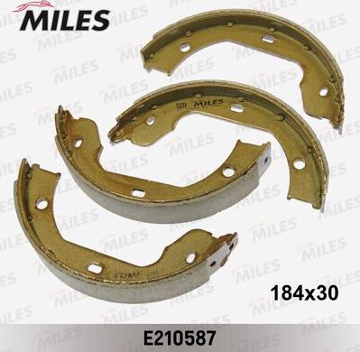 Miles E210587 - Комплект спирачна челюст, ръчна спирачка vvparts.bg