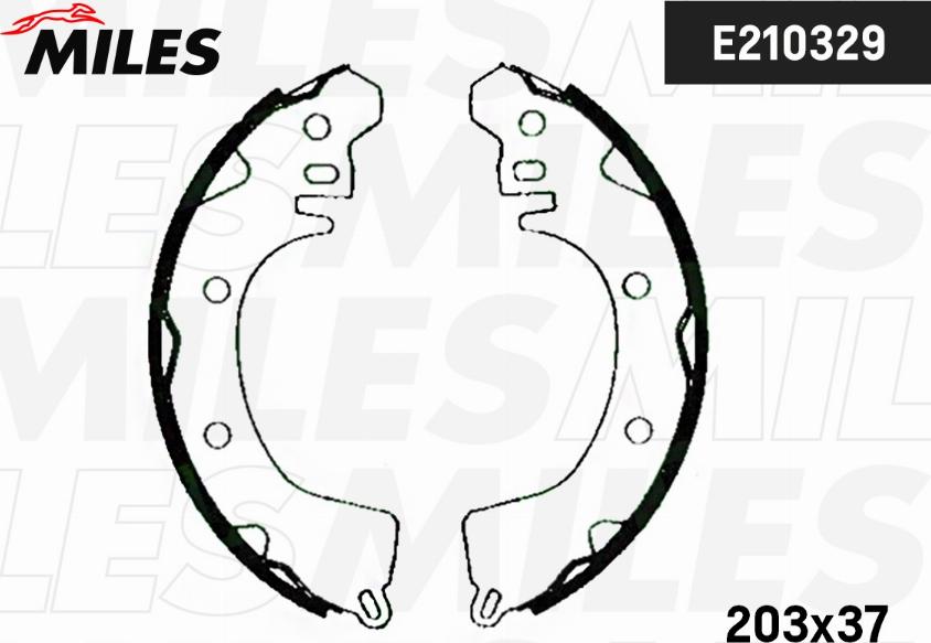 Miles E210329 - Комплект спирачна челюст vvparts.bg