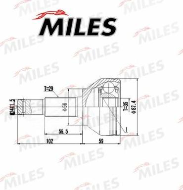 Miles GA20594 - Каре комплект, полуоска vvparts.bg