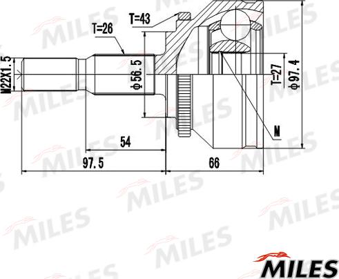 Miles GA20511 - Каре комплект, полуоска vvparts.bg