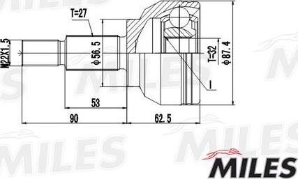 Miles GA20390 - Каре комплект, полуоска vvparts.bg