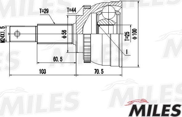 Miles GA20340 - Каре комплект, полуоска vvparts.bg