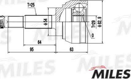 Miles GA20248 - Каре комплект, полуоска vvparts.bg