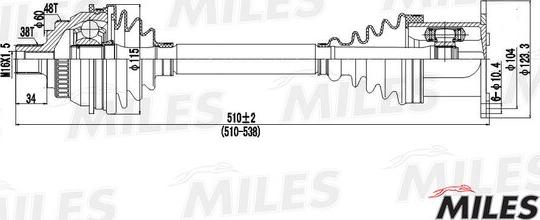 Miles GC00131 - Шлиц втулка, диференциал vvparts.bg